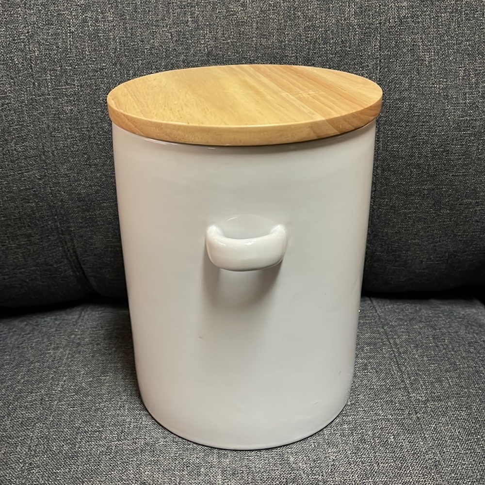 Crate & Barrel Aspen White Canister - Picture 6 of 14